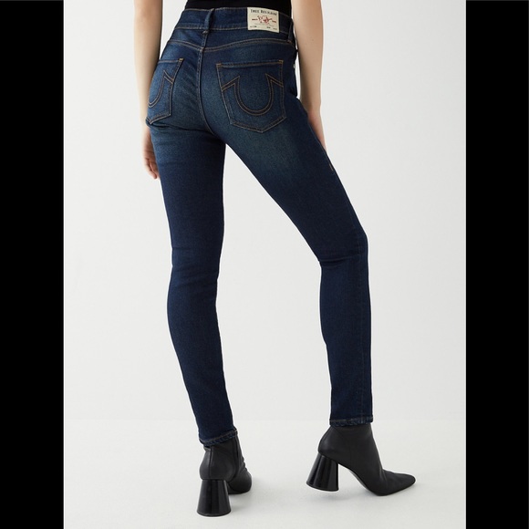 True Religion ✨NWTs✨ Dark Blue Jennie Skinny Jeans - Picture 1 of 7